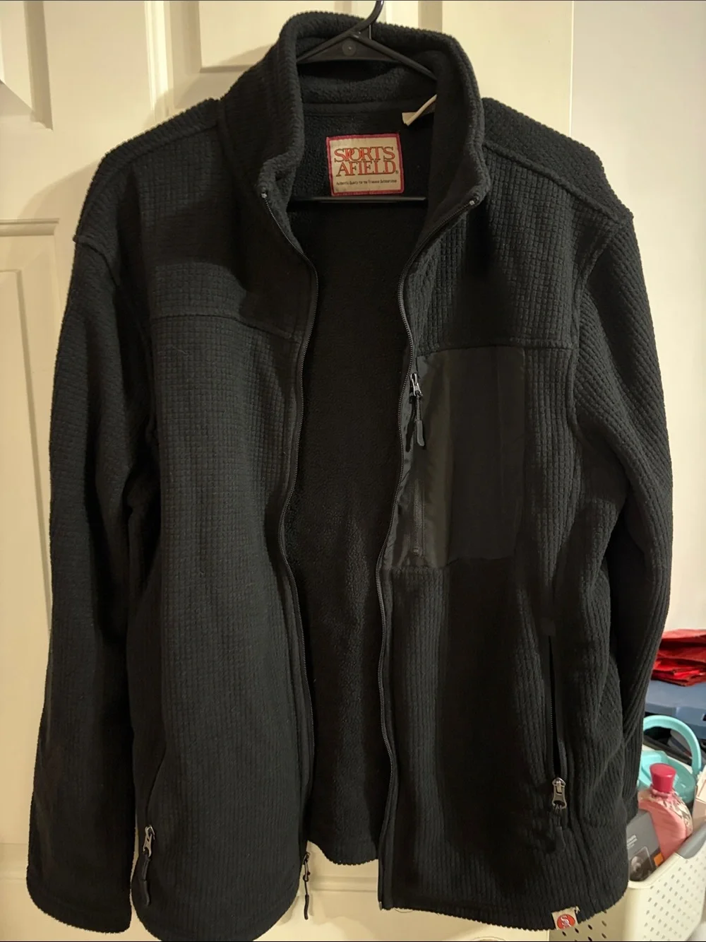 Men's Black Lightweight Fleece Jacket